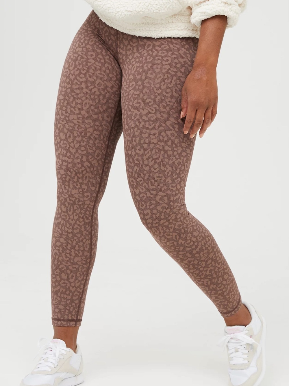Offline by Aerie Brown Leopard Leggings Size M